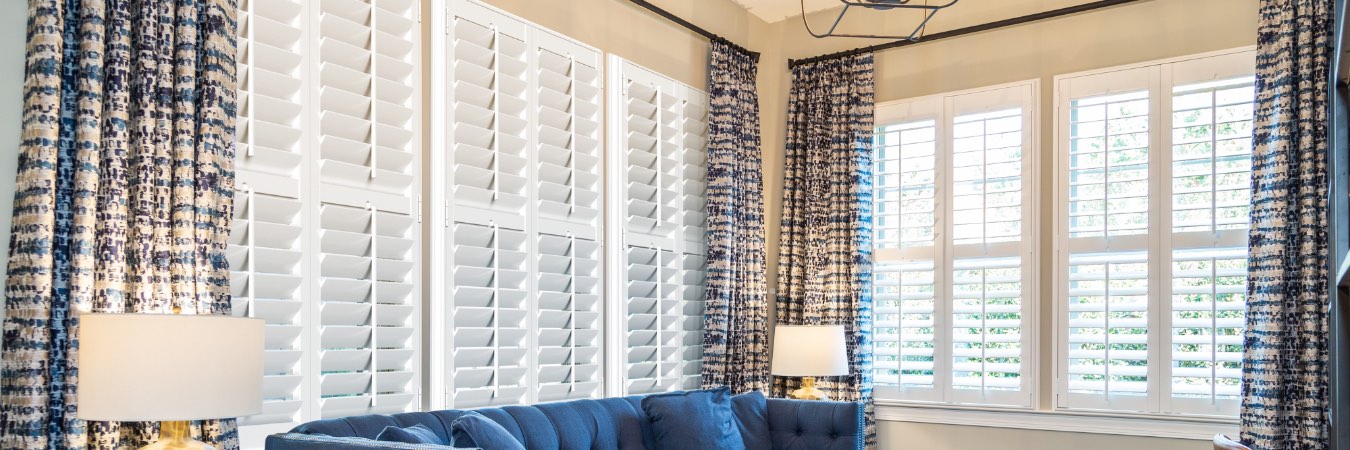 Plantation shutters in Park City family room